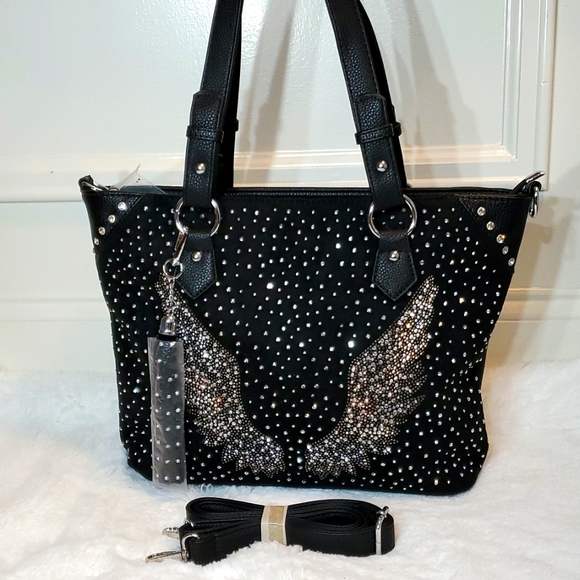 Rhinestone Bling Wings bag - Picture 2 of 4